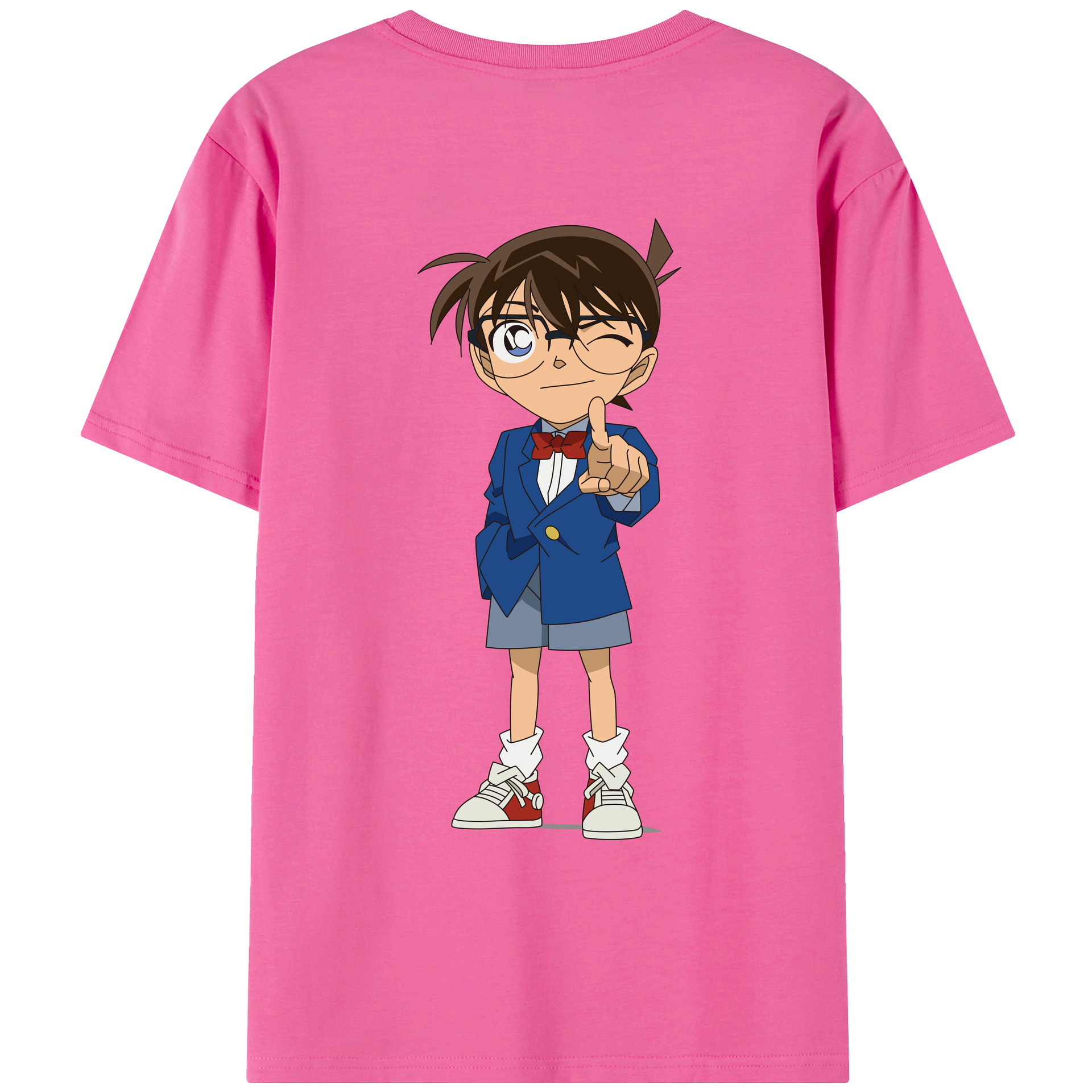 （画像用） 名探偵コナン 江戸川 コナン Detective Conan Conan Edogawa レディース半袖Tシャツ(バックプリント)